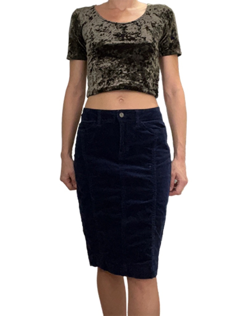 Corduroy Pencil Skirt